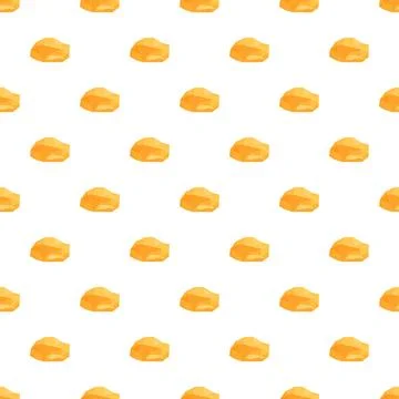 Repeating gold nuggets seamless pattern illustration Stock Illustration