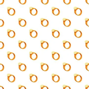 Repeating gold ring and pearl pattern background Stock Illustration
