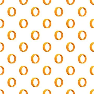 Repeating gold rings forming seamless luxury pattern Stock Illustration