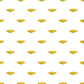 Repeating golden abstract geometric square pattern background Stock Illustration