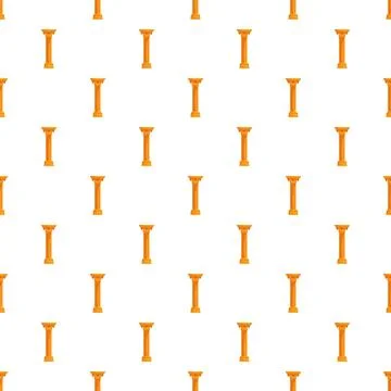 Repeating golden classical pillars pattern on white background Illustrazione stock