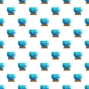 Repeating goldfish bowl pattern vector illustration Illustrazione stock