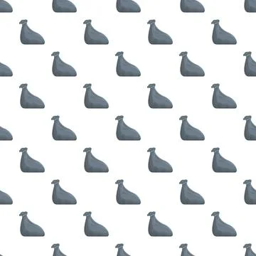 Repeating gray garbage bags pattern for waste disposal 스톡 일러스트