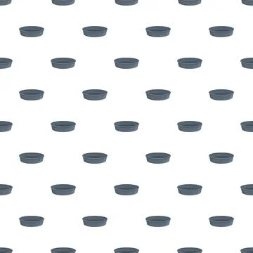 Repeating gray round dishes creating seamless pattern Stock Illustration