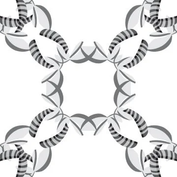 Repeating Gray Seashell Pattern Stock Illustration