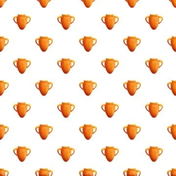 Repeating greek ancient amphora jar seamless pattern Stock Illustration