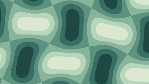 A repeating green abstract design combines mint, sea green, dark teal, and .. Stock Illustration