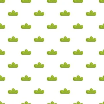 Repeating green bushes creating seamless pattern Illustrazione stock