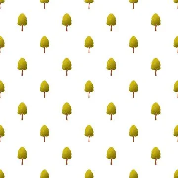 Repeating green deciduous trees forming seamless pattern Stockillustratie