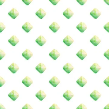Repeating green diamond pattern on white background イラスト素材