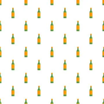 Repeating green drink bottle pattern background Illustrazione stock