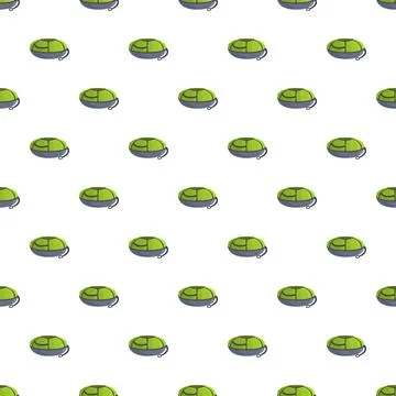 Repeating green folded yoga mat seamless pattern Stock Illustration