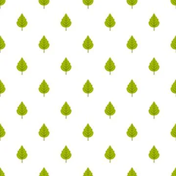 Repeating green leaf pattern creating seamless botanical background Stock Illustration