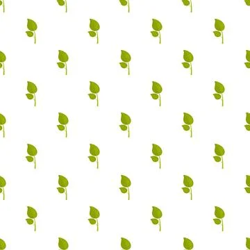 Repeating green leaf pattern representing nature and growth 스톡 일러스트