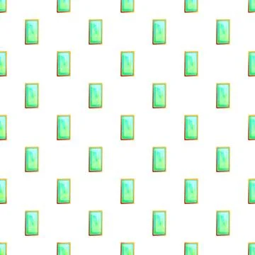 Repeating green rectangular gemstones pattern background Illustrazione stock