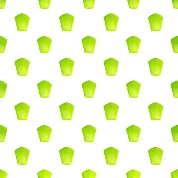 Repeating green sky lantern festive pattern Stock Illustration