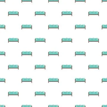 Repeating green sofa design seamless pattern Stock-Illustration