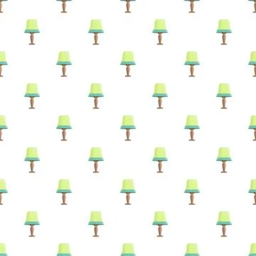 Repeating green table lamp pattern creating background design Stock Illustration