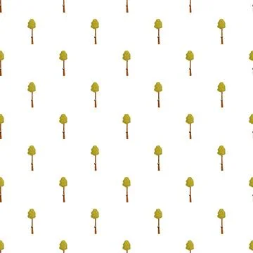 Repeating green trees seamless pattern design Stock Illustration