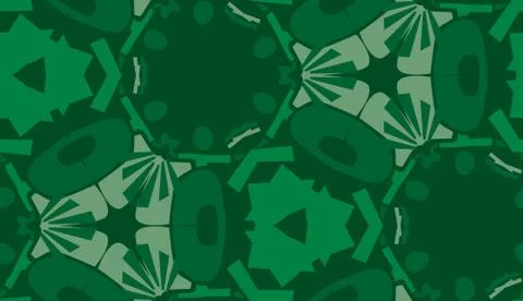 Repeating Green Wallpaper Pattern Stock Illustration