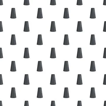 Repeating grey trash cans creating seamless pattern Illustrazione stock