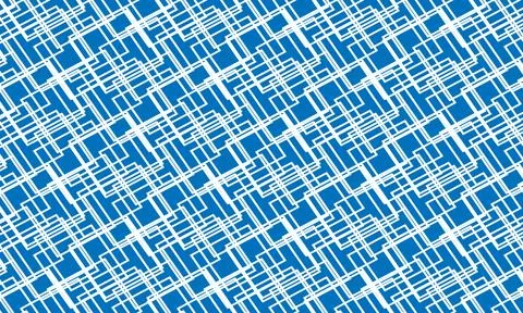 Repeating grid of interlocking white lines and squares arranged. イラスト素材