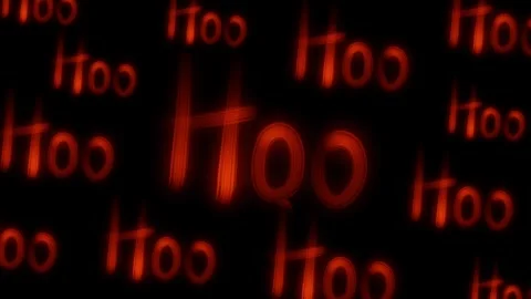 Repeating H O O Text Animated Pattern Dark Background Horror Stock Footage 322510696