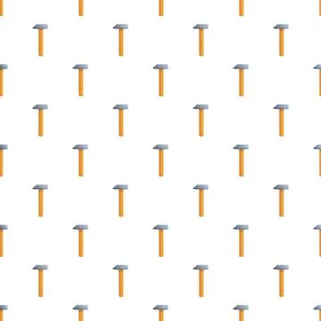 Repeating hammer tool pattern for construction or carpentry Illustrazione stock