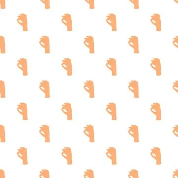 Repeating hand gesture making ok sign pattern Stock Illustration