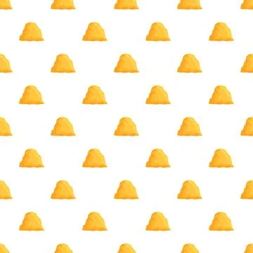 Repeating hay pile pattern for farm illustration Stockillustratie