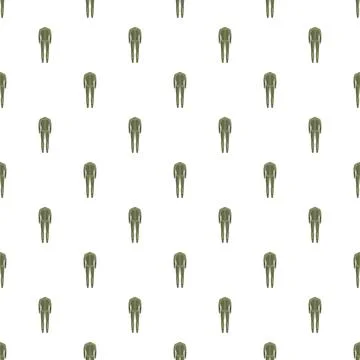 Repeating headless figures forming army uniform pattern Stockillustratie