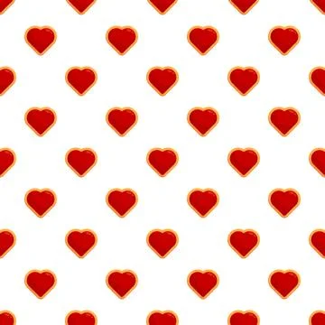 Repeating heart shape pattern symbolizing love and romance Stock Illustration