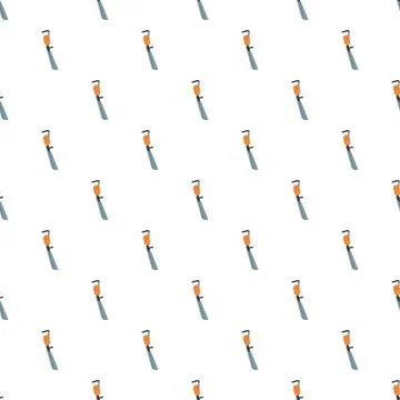 Repeating hedge trimmer pattern creating gardening background Illustrazione stock