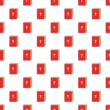 Repeating holy bible red book christian pattern Stock Illustration