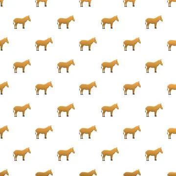 Repeating horse pattern creating seamless animal background design Stockillustratie