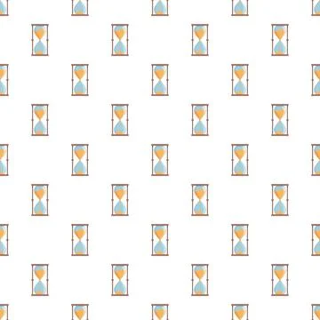 Repeating hourglass pattern with sand flowing through time Stock-Illustration