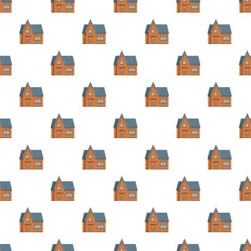 Repeating house pattern representing home and real estate Stock Illustration