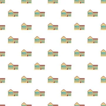 Repeating house pattern representing real estate and home concepts Illustrazione stock