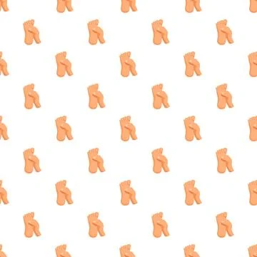 Repeating human feet creating seamless pattern Stock Illustration