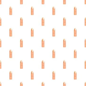 Repeating human finger nail manicure seamless pattern Stock Illustration