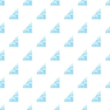 Repeating iceberg pattern creating a seamless background graphic Illustrazione stock