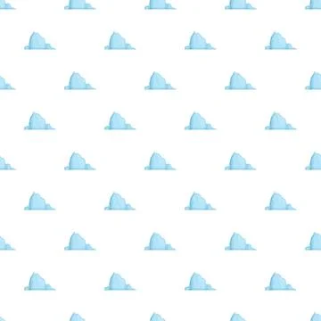 Repeating icebergs creating a blue and white pattern イラスト素材