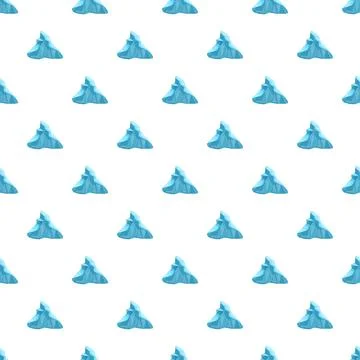 Repeating icebergs creating seamless arctic pattern background Stock Illustration