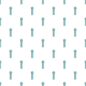 Repeating industrial ventilation pipe pattern on white background Stock Illustration