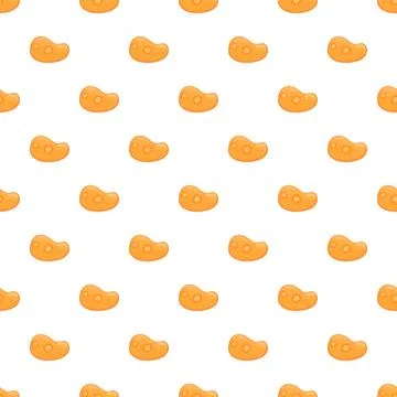 Repeating irregular orange potato shapes seamless pattern イラスト素材