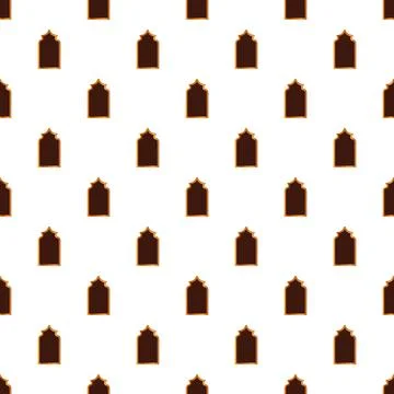 Repeating islamic arch pattern as ethnic background Illustrazione stock