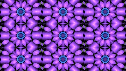 A repeating kaleidoscope pattern with floral elements Stock Footage 318799135