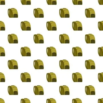 Repeating khaki green backpack illustration pattern Illustrazione stock
