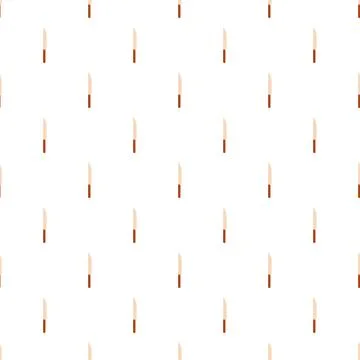 Repeating kitchen knife pattern on white background Stock Illustration