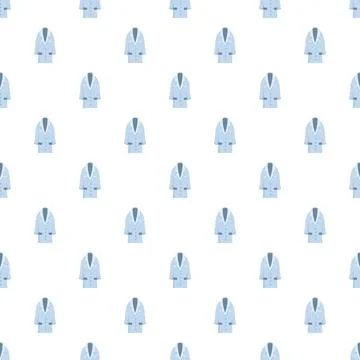 Repeating lab coat uniform seamless medical pattern Stock Illustration